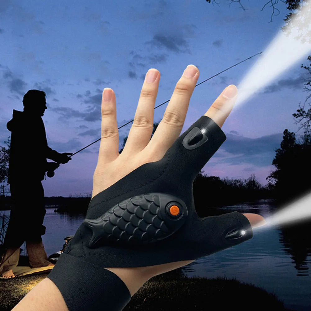 Rechargeable Flashlight Gloves with LED Lighting